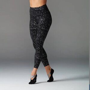 Tavi High Waisted 7/8 Tight - Ebony Glimmer